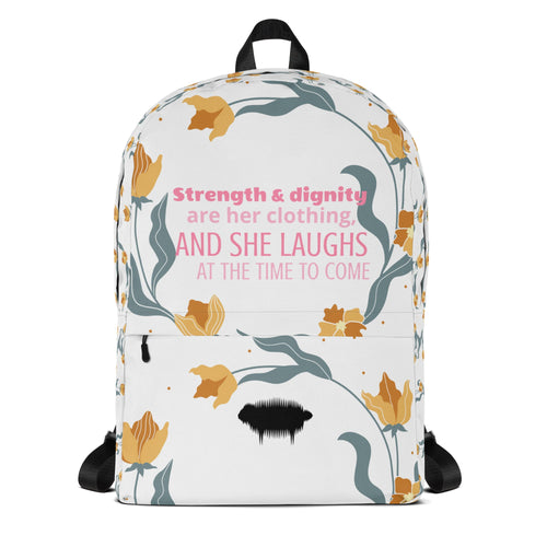 Backpack - Proverbs 31:25 "Strength & Dignity Are Her Clothing" - Valiant Sheep