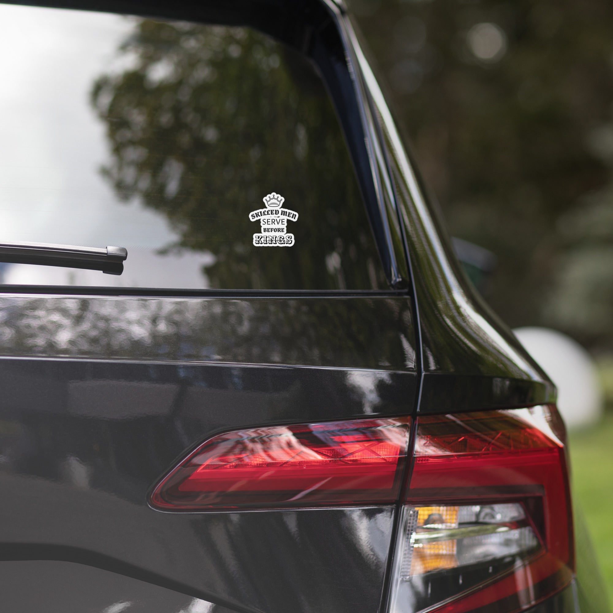 Bubble-free Sticker - Proverbs 22:29 "Skilled Men Serve Before Kings" 4″×4″ - Valiant Sheep Store