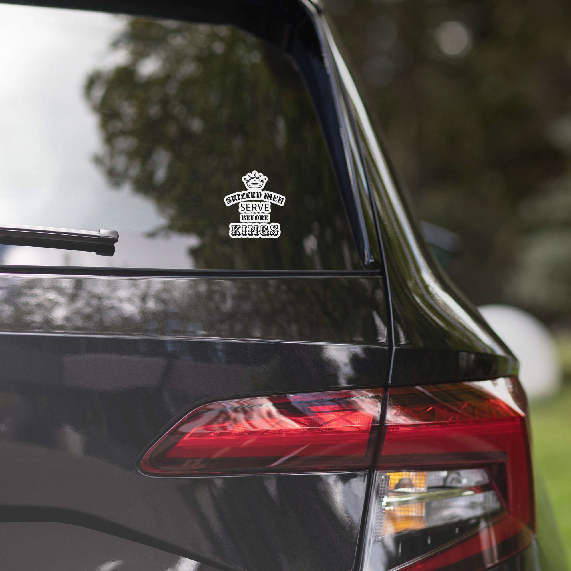 Bubble-free Sticker - Proverbs 22:29 "Skilled Men Serve Before Kings" 4″×4″ - Valiant Sheep Store