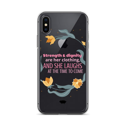 Proverbs 31:25 Clear Case for iPhone® - Valiant Sheep