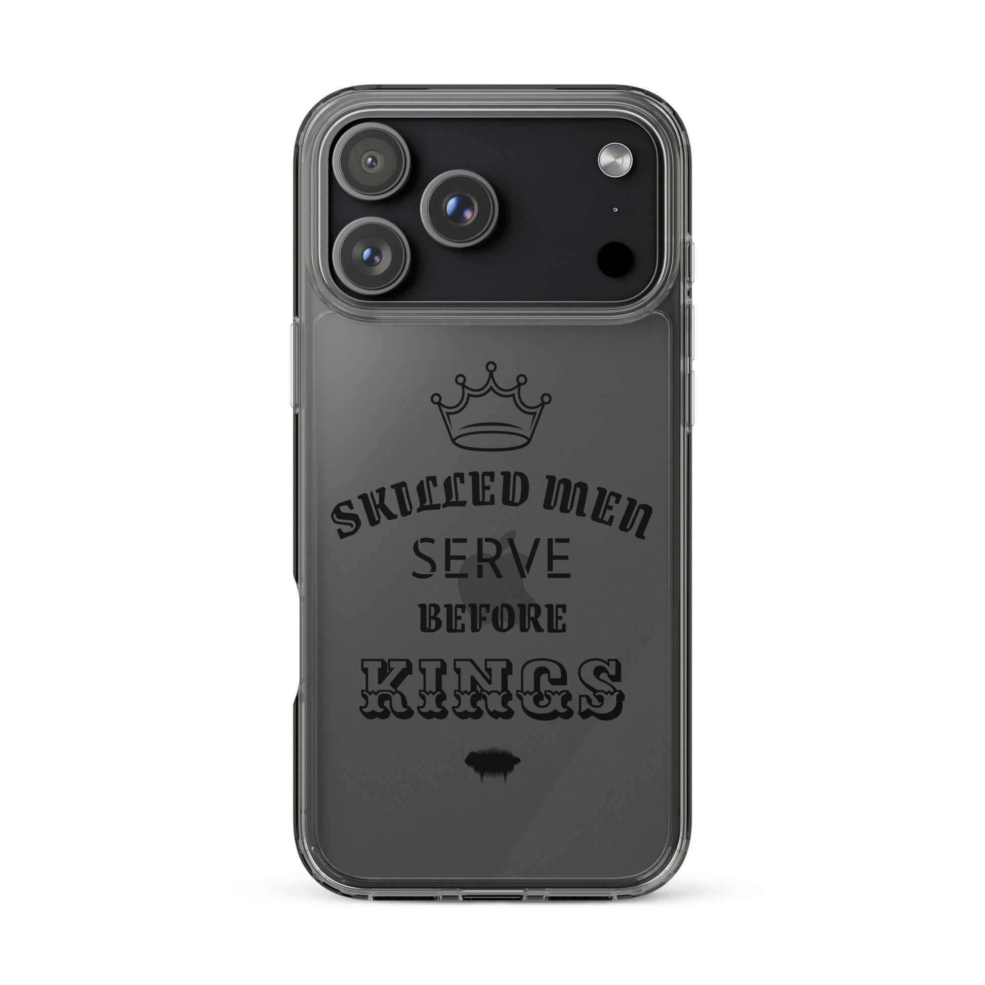 Clear Case for iPhone® - Proverbs 22:29 "Skilled Men Serve Before Kings" iPhone 17 Pro Max - Valiant Sheep Store