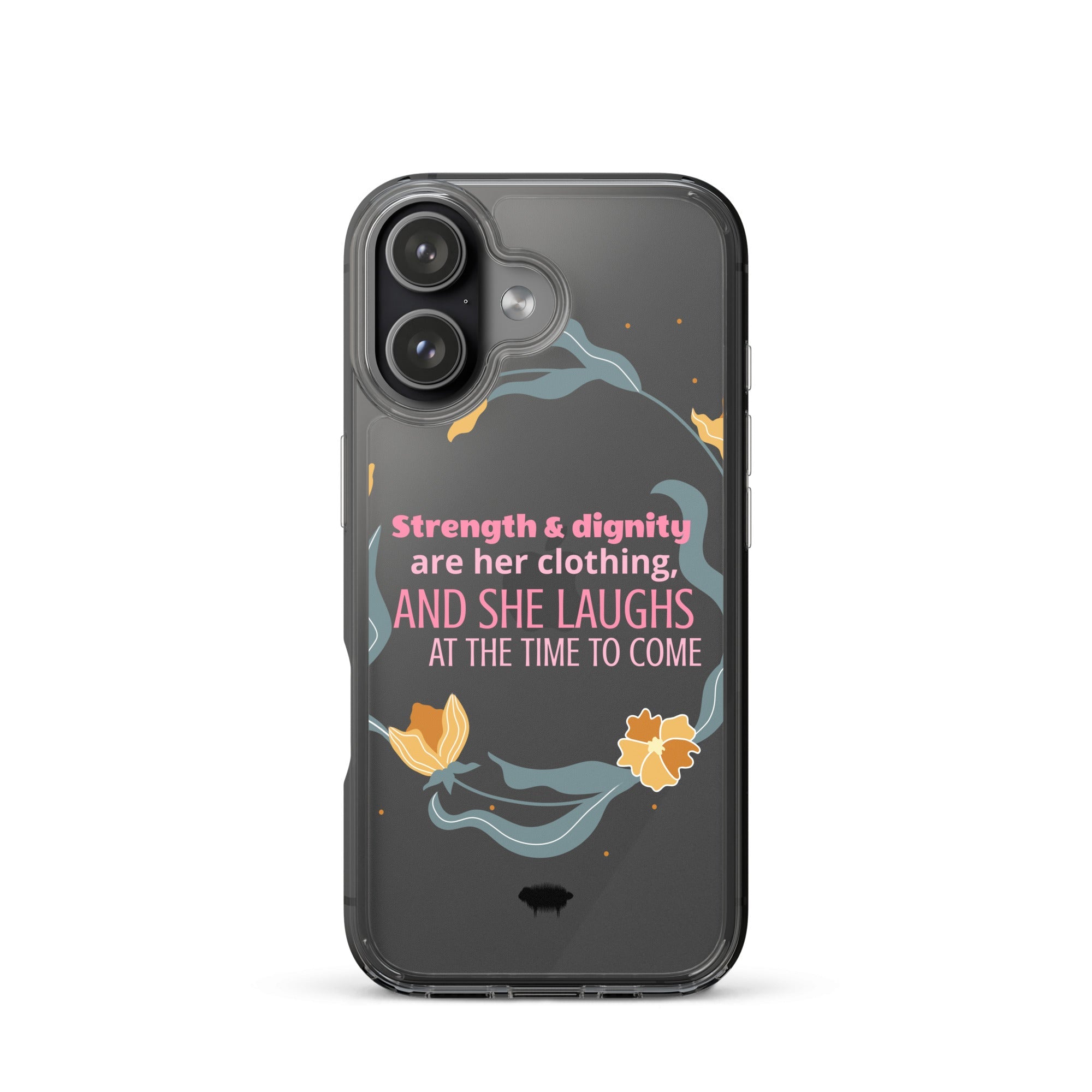 Clear Case for iPhone® - Proverbs 31:25 "Strength & Dignity Are Her Clothing" iPhone 17 - Valiant Sheep Store