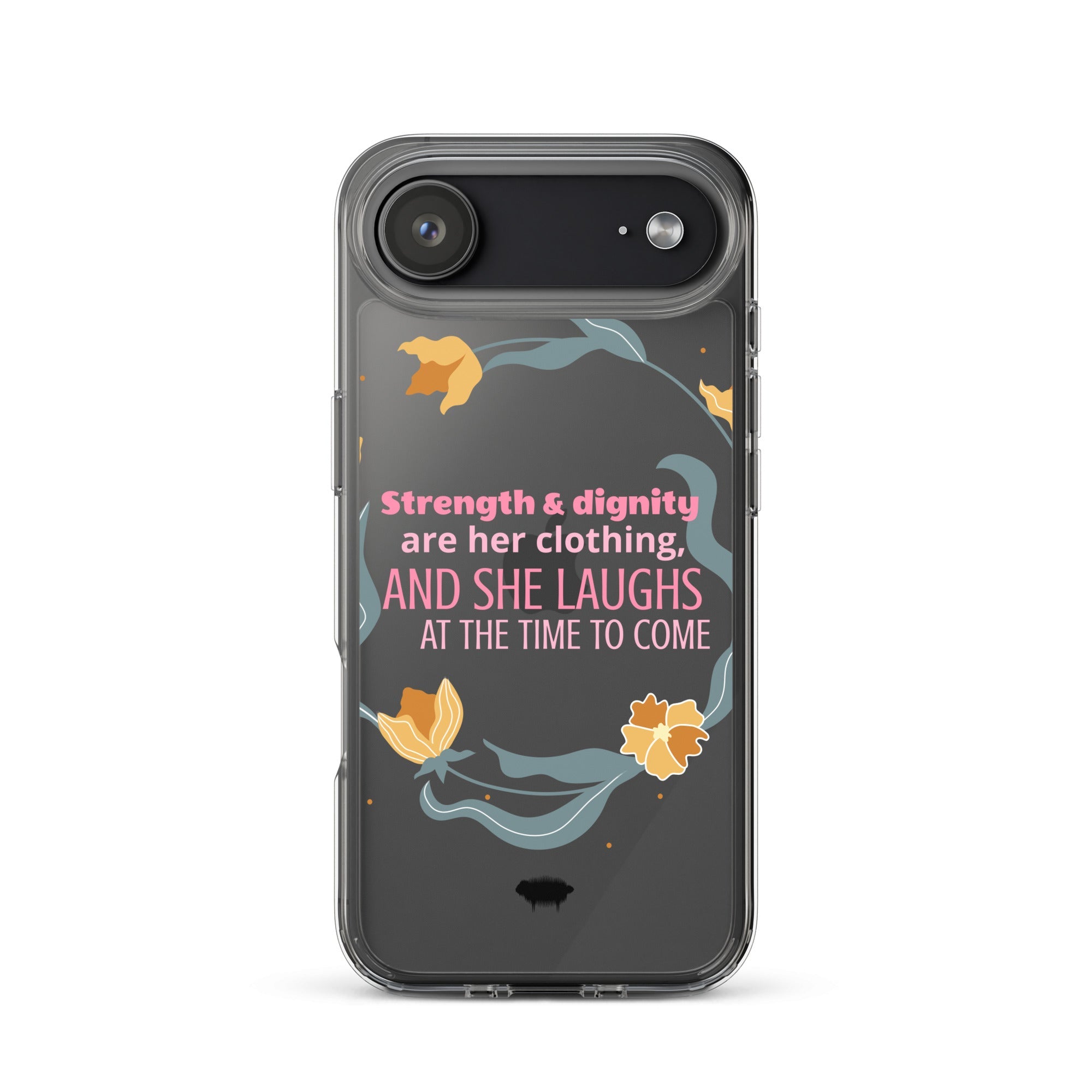 Clear Case for iPhone® - Proverbs 31:25 "Strength & Dignity Are Her Clothing" iPhone 17 Air - Valiant Sheep Store