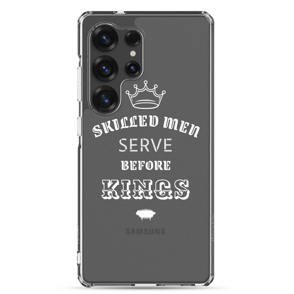Clear Case for Samsung® - Proverbs 22:29 "Skilled Men Serve Before Kings" Samsung Galaxy S25 Ultra - Valiant Sheep Store