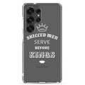 Clear Case for Samsung® - Proverbs 22:29 "Skilled Men Serve Before Kings" Samsung Galaxy S25 Ultra - Valiant Sheep Store