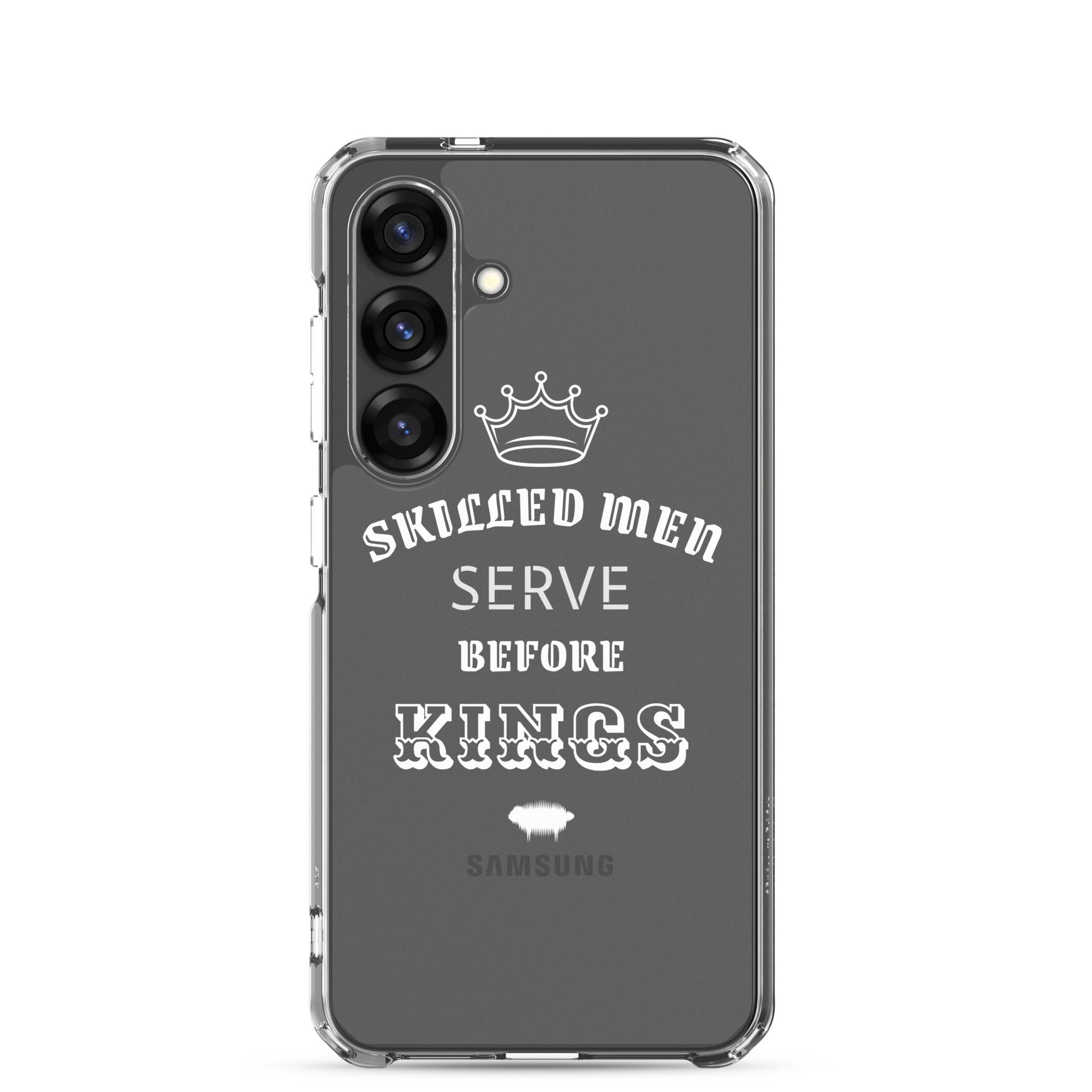 Clear Case for Samsung® - Proverbs 22:29 "Skilled Men Serve Before Kings" Samsung Galaxy S25 - Valiant Sheep Store