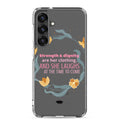Clear Case for Samsung® - Proverbs 31:25 "Strength & Dignity Are Her Clothing" Samsung Galaxy S25 Plus - Valiant Sheep Store