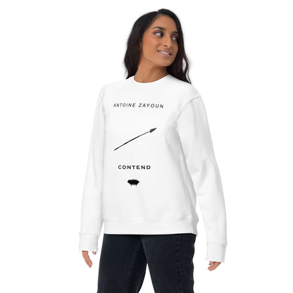 "Contend" Black Unisex Premium Sweatshirt - Valiant Sheep