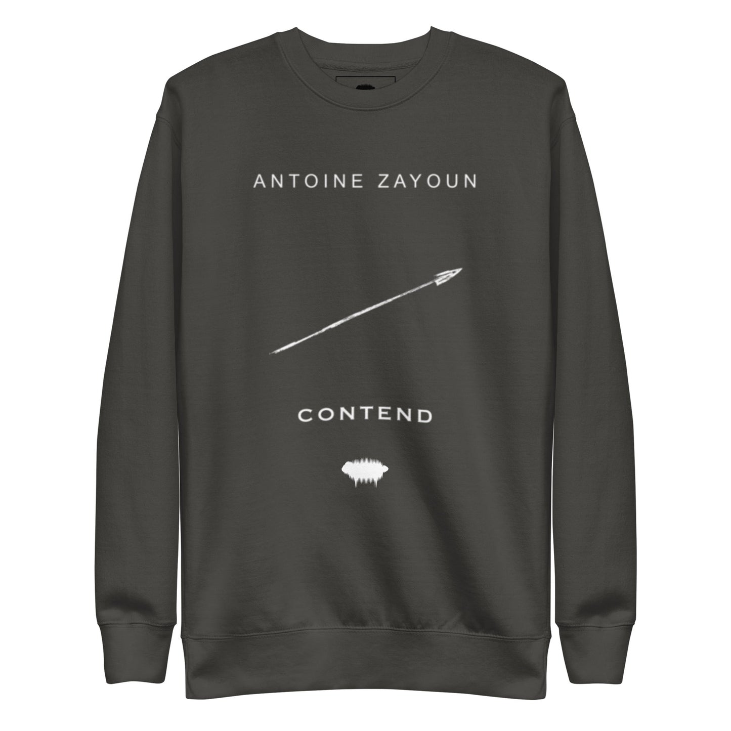 "Contend" Black Unisex Premium Sweatshirt - Valiant Sheep