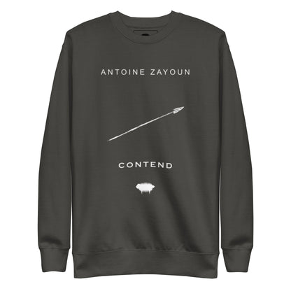 "Contend" Black Unisex Premium Sweatshirt - Valiant Sheep