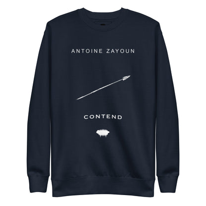 "Contend" Black Unisex Premium Sweatshirt - Valiant Sheep