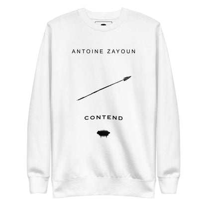 "Contend" Black Unisex Premium Sweatshirt - Valiant Sheep