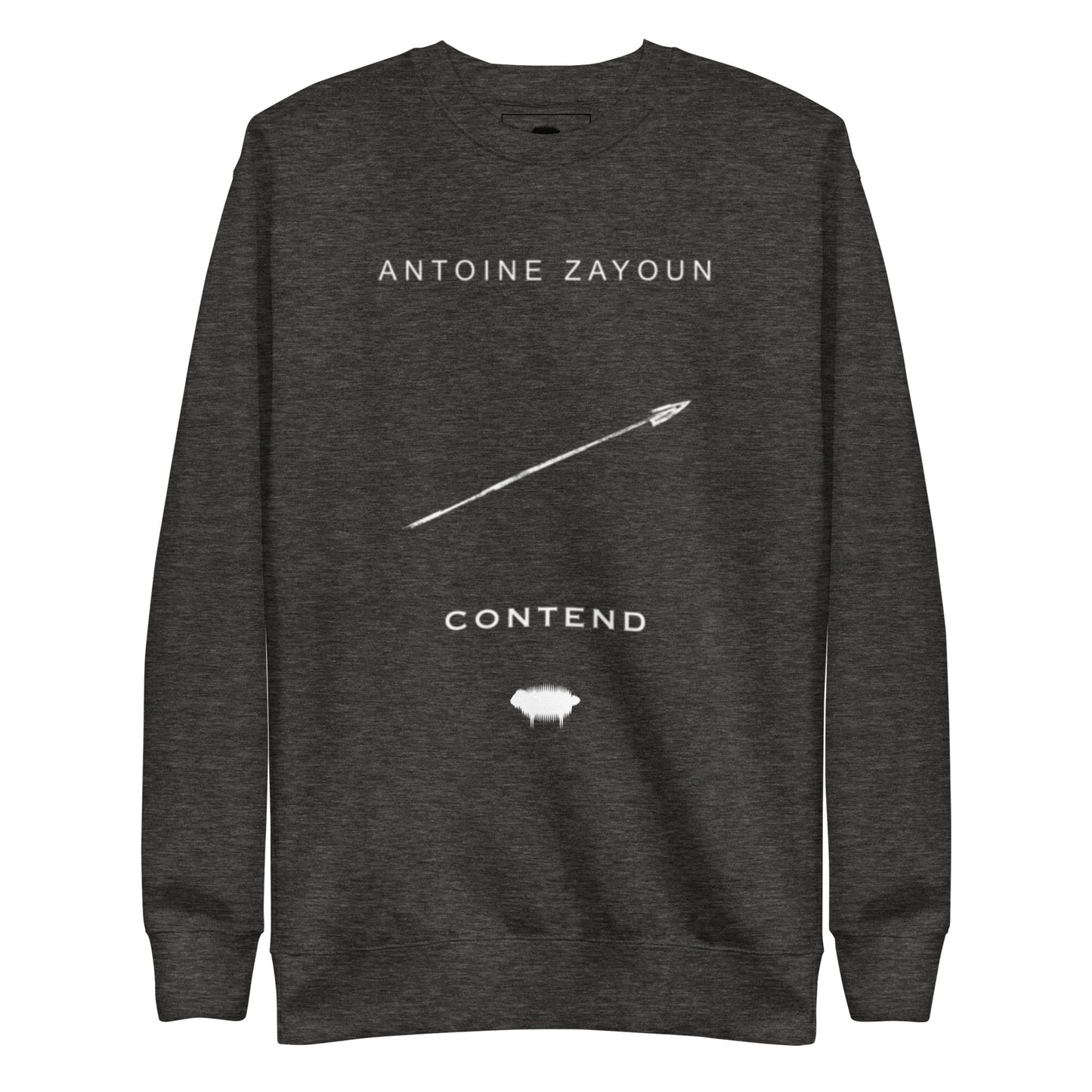 "Contend" Black Unisex Premium Sweatshirt - Valiant Sheep