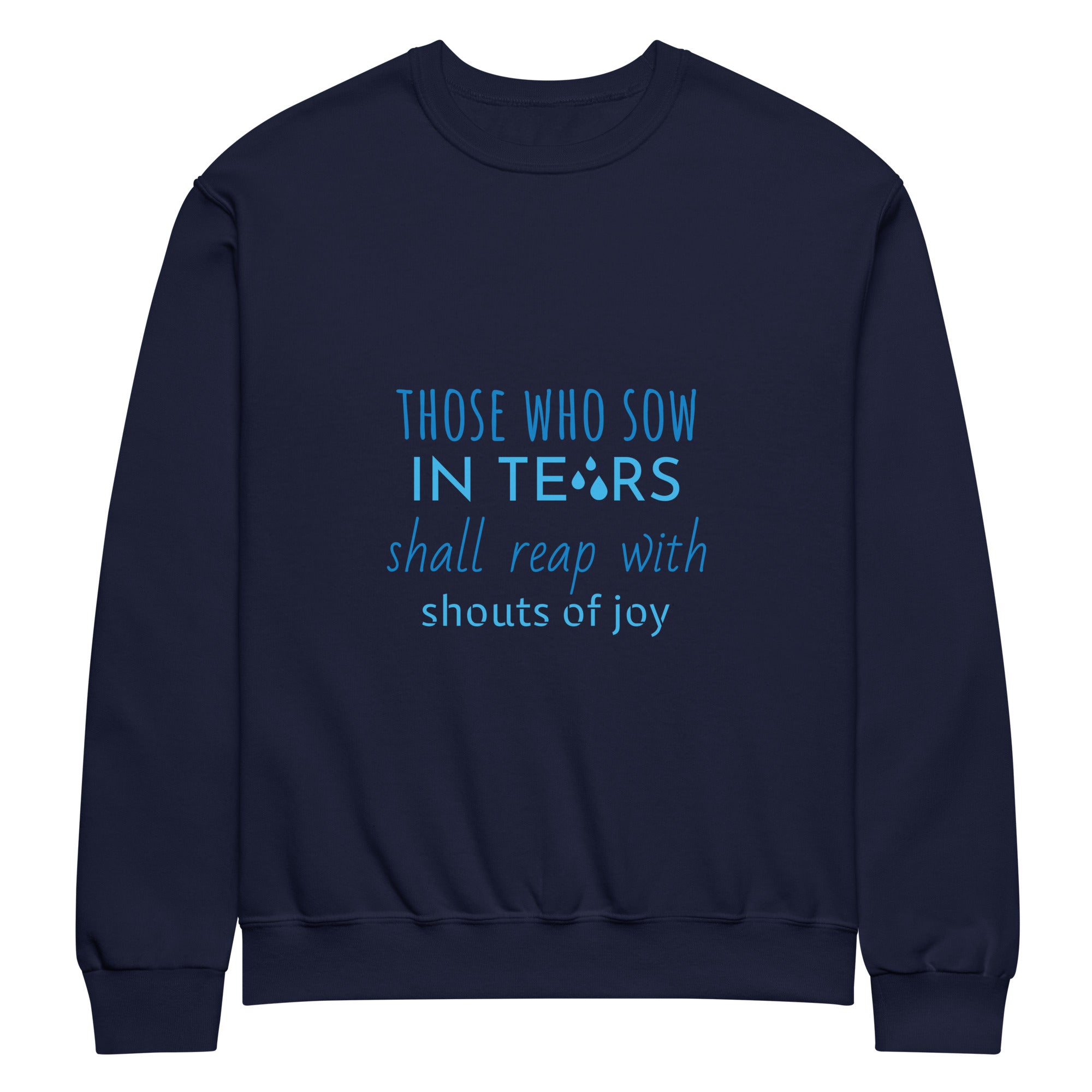 Crew Neck Sweatshirt - "Just Tears" J. Navy - Valiant Sheep Store