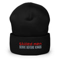 Cuffed Beanie - Proverbs 22:29 "Skilled Men Serve Before Kings" Black - Valiant Sheep
