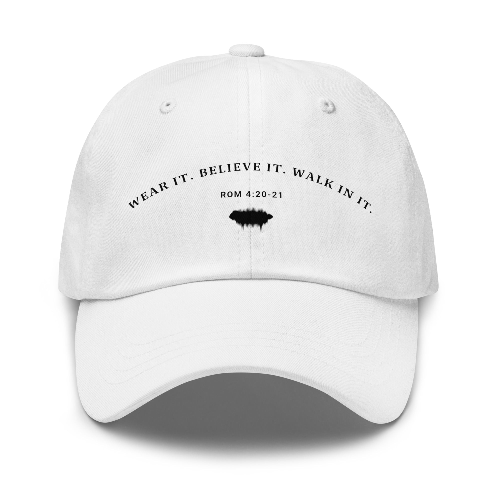 Dad Hat - "Wear it. Believe it. Walk in it." Dark Grey - Valiant Sheep Store