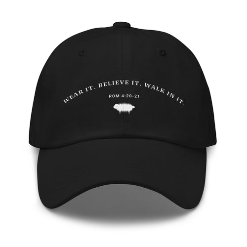 Dad Hat - "Wear it. Believe it. Walk in it." Black - Valiant Sheep Store