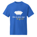 DryBlend® T-Shirt - "This is your sign to go on" Royal - Valiant Sheep