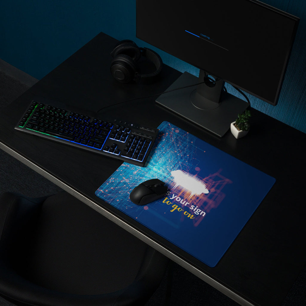 Gaming Mouse Pad - "This is your sign to go on" 18″×16″ - Valiant Sheep Store