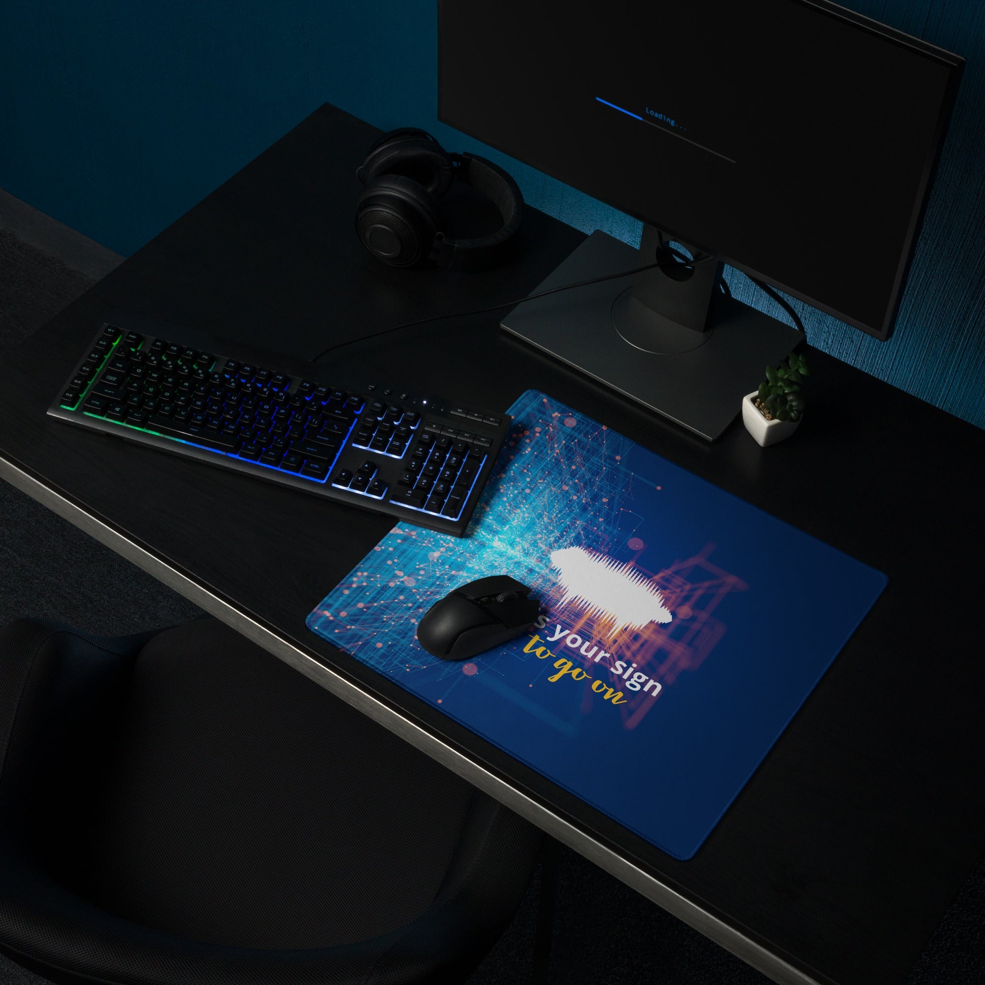 Gaming Mouse Pad - "This is your sign to go on" 18″×16″ - Valiant Sheep Store