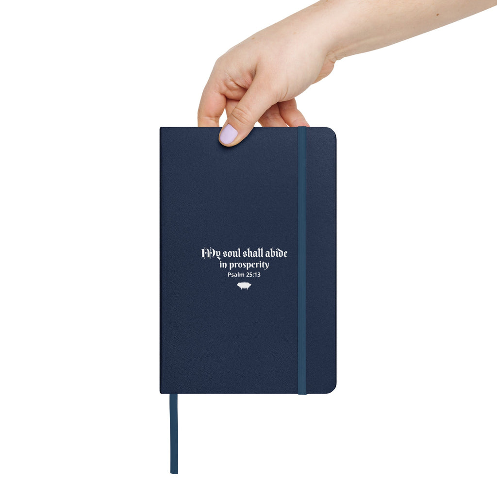 Hardcover Bound Notebook - Psalm 25:13 "My Soul Shall Abide in Prosperity" Orange - Valiant Sheep Store