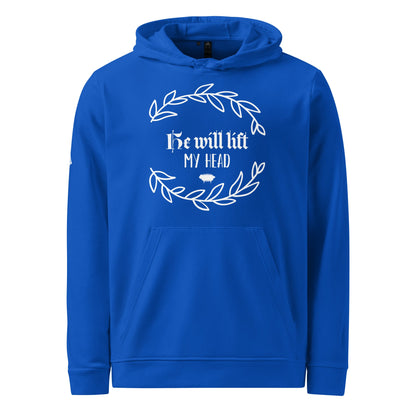 "He Will Lift My Head" Adidas Fleece Hoodie - Valiant Sheep