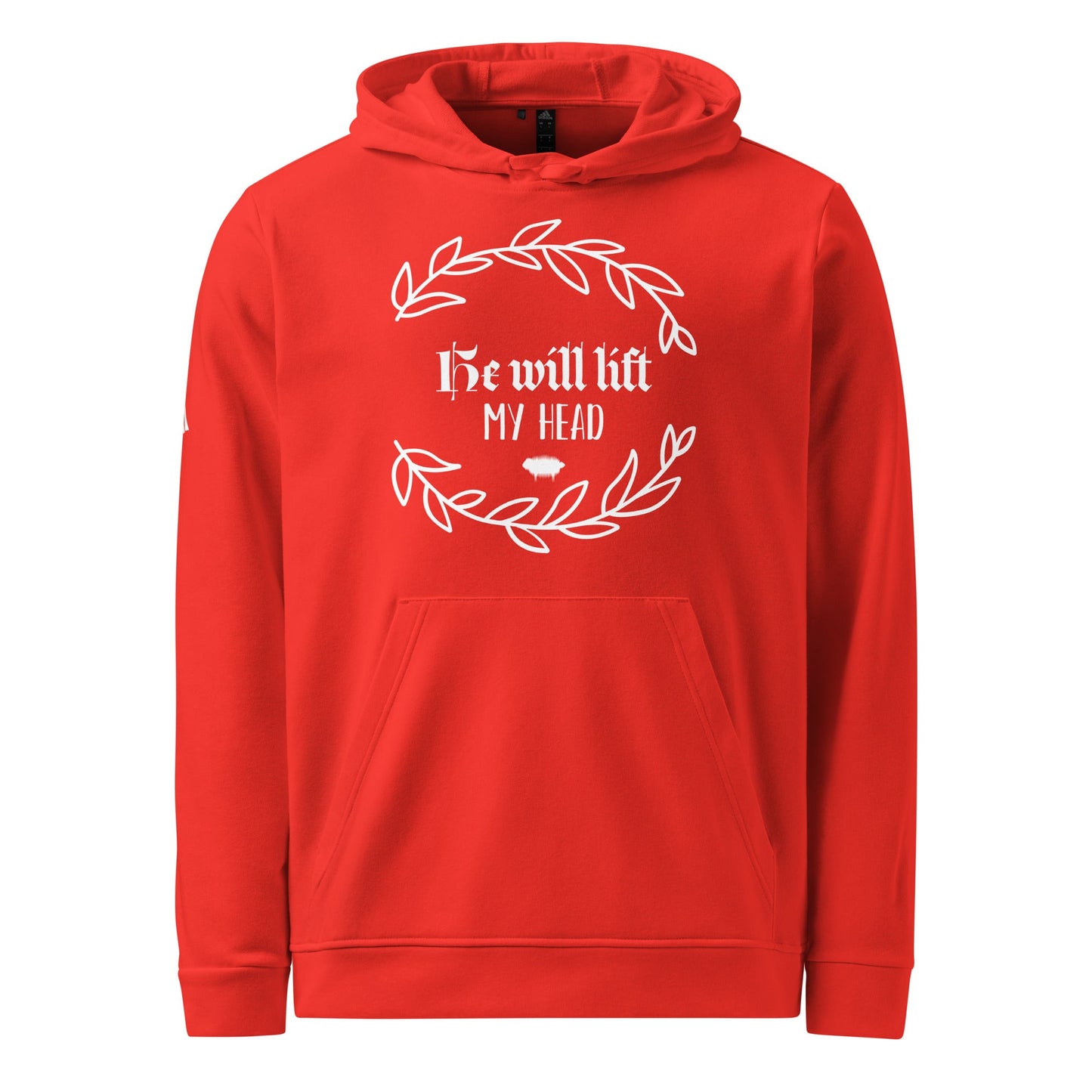 "He Will Lift My Head" Adidas Fleece Hoodie - Valiant Sheep