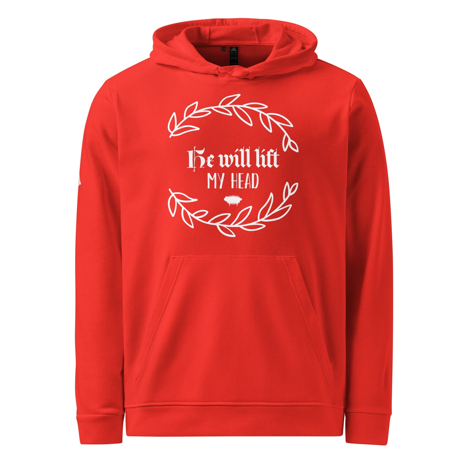 "He Will Lift My Head" Adidas Fleece Hoodie - Valiant Sheep