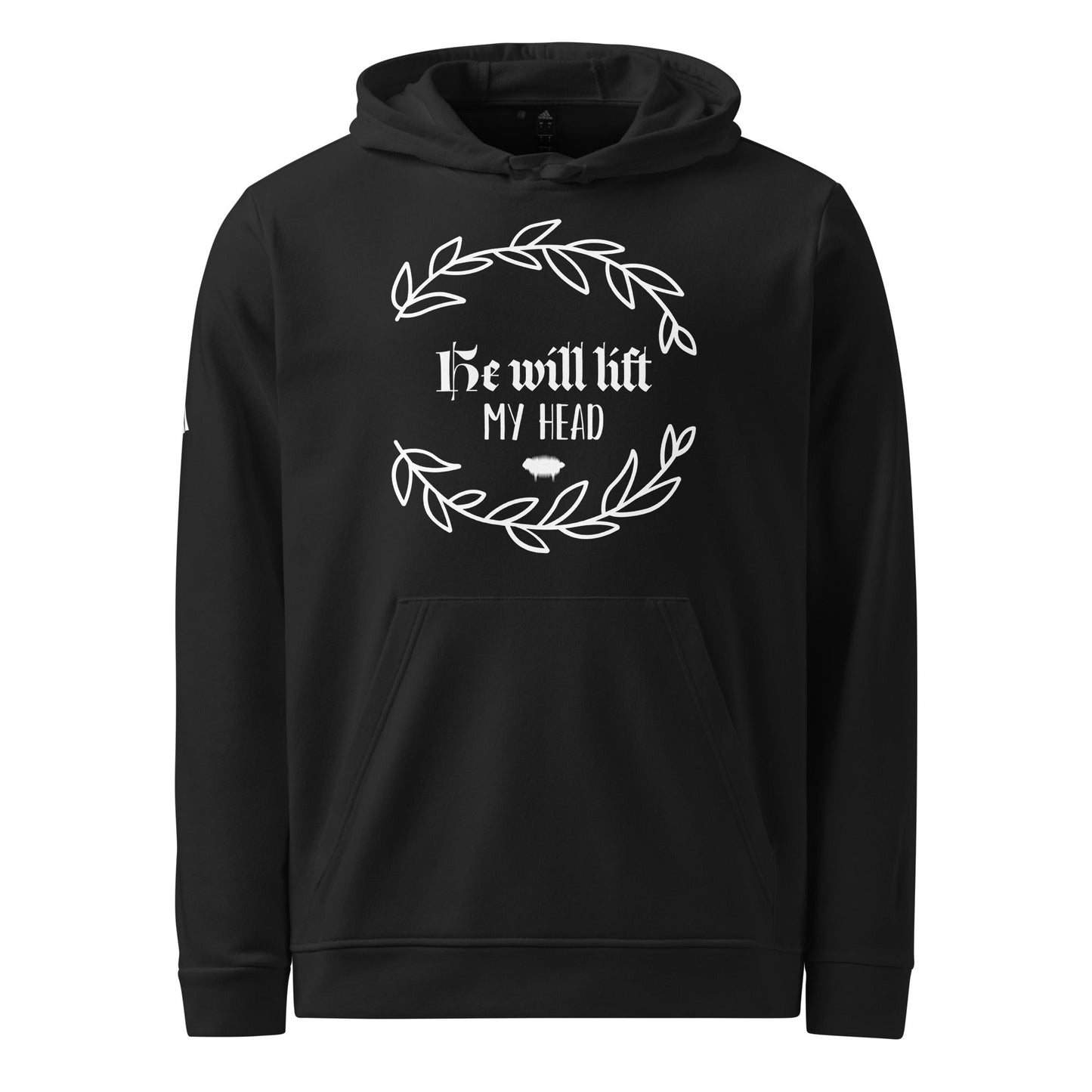 "He Will Lift My Head" Adidas Fleece Hoodie - Valiant Sheep