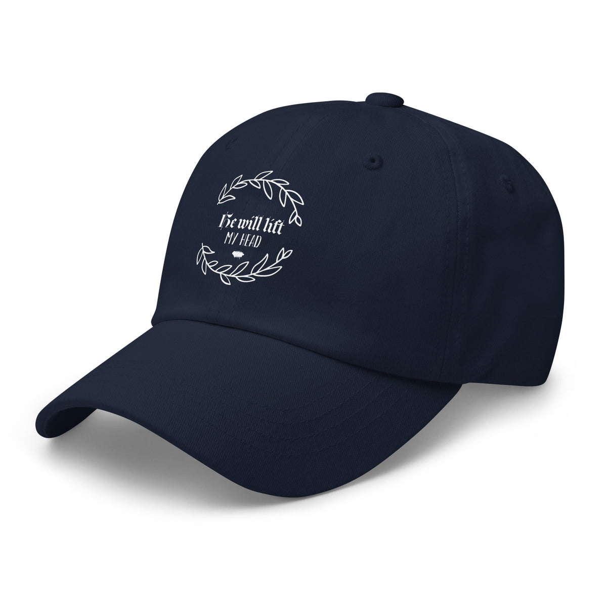 He Will Lift My Head - Classic Dad Hat for the Pursuers Navy - Valiant Sheep Store