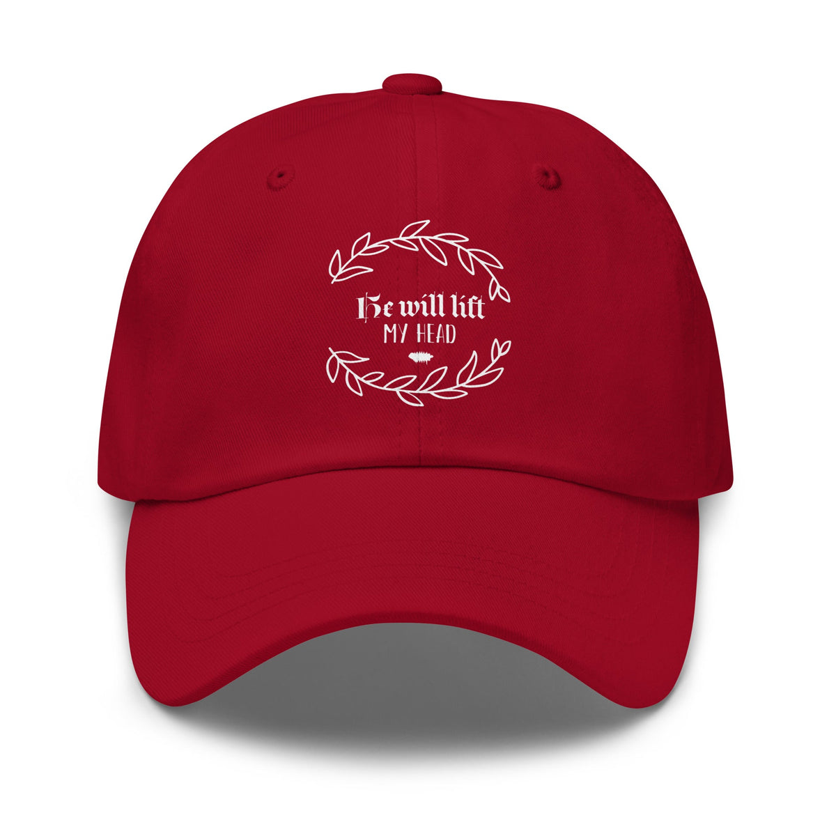 He Will Lift My Head - Classic Dad Hat for the Pursuers Cranberry - Valiant Sheep Store