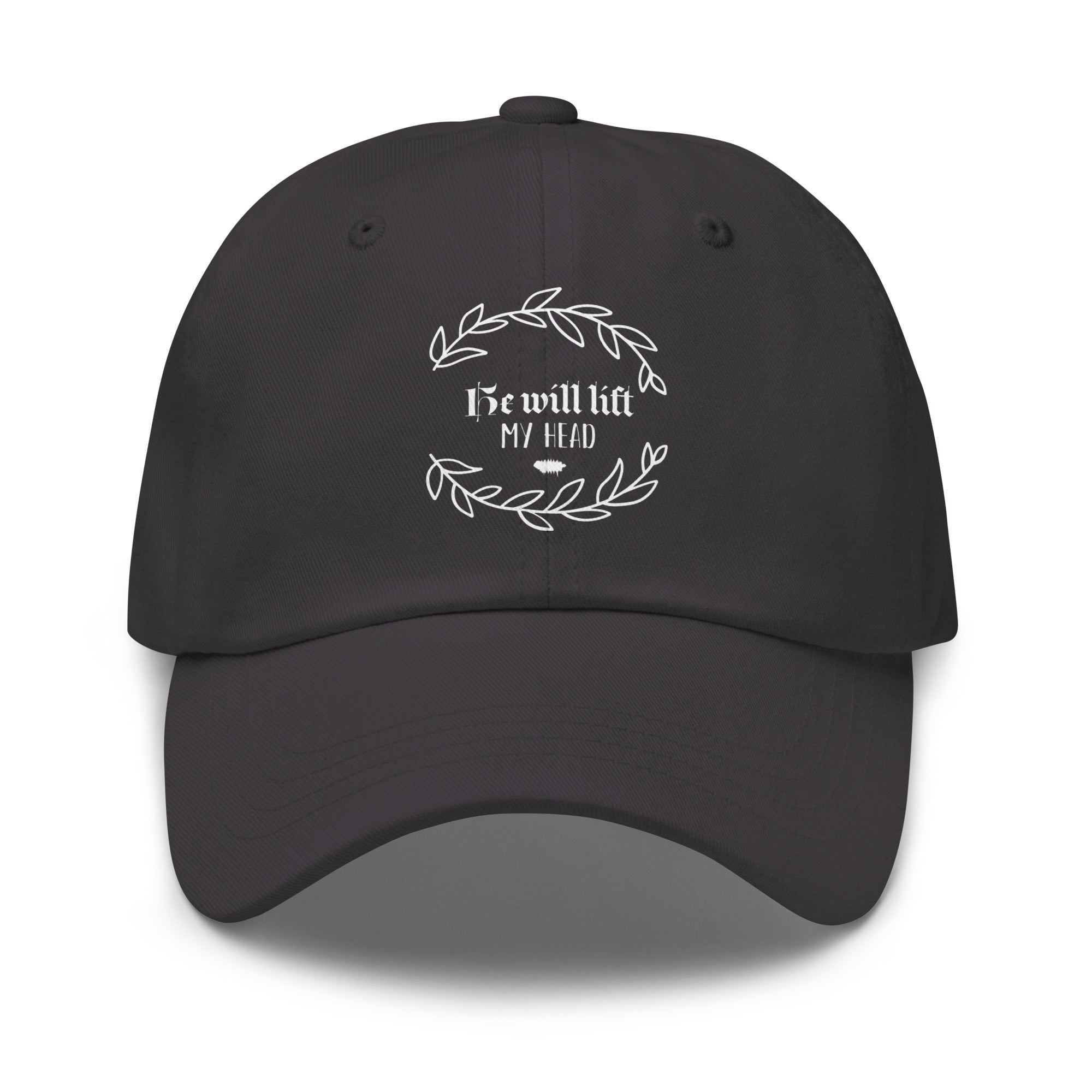 He Will Lift My Head - Classic Dad Hat for the Pursuers Dark Grey - Valiant Sheep Store