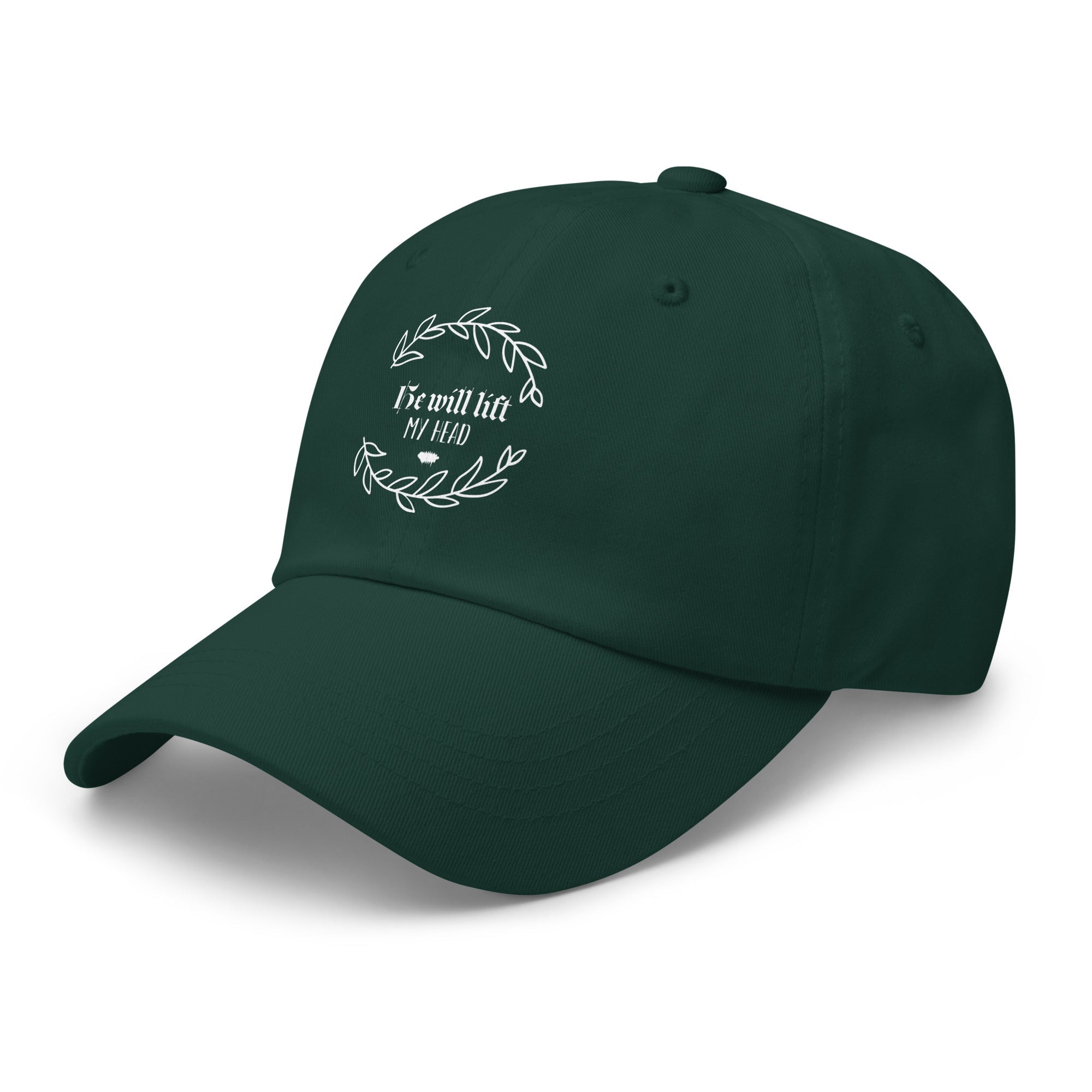 He Will Lift My Head - Classic Dad Hat for the Pursuers Spruce - Valiant Sheep Store