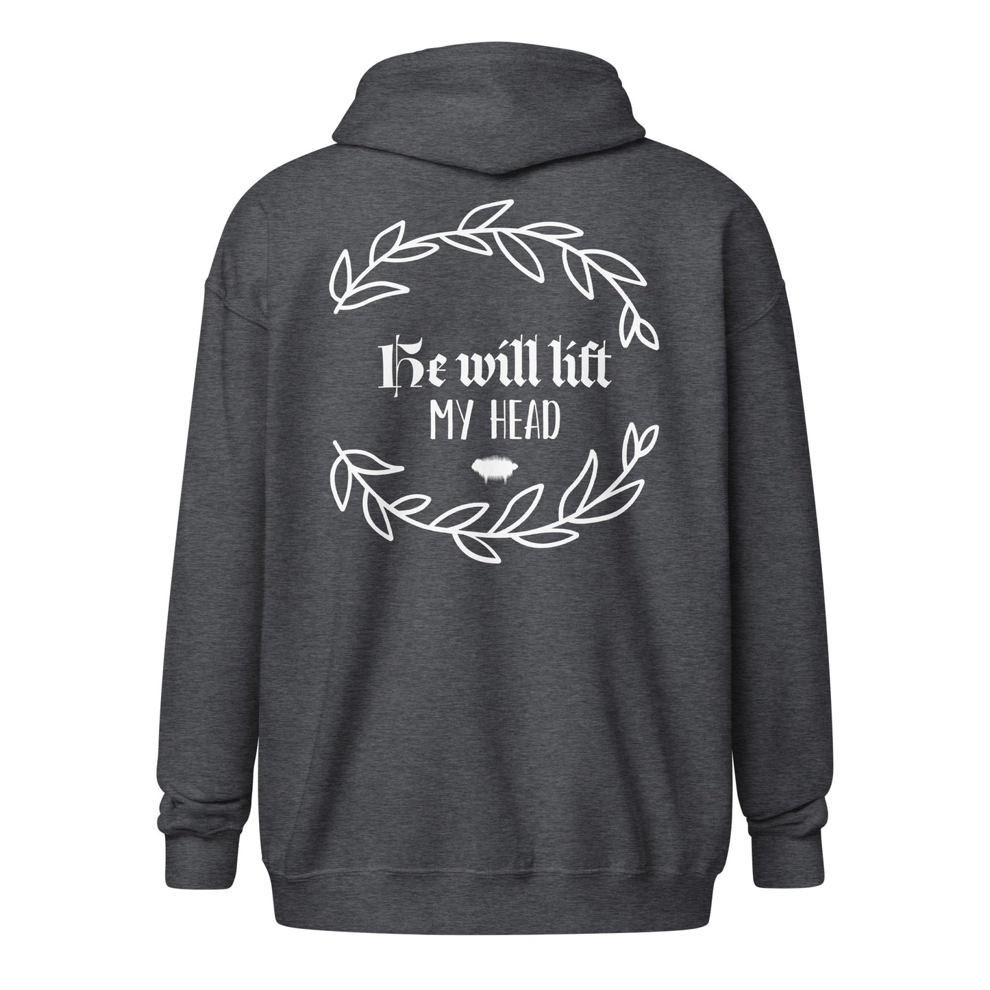 "He Will Lift My Head" Unisex Heavy Blend Zip Hoodie - Valiant Sheep