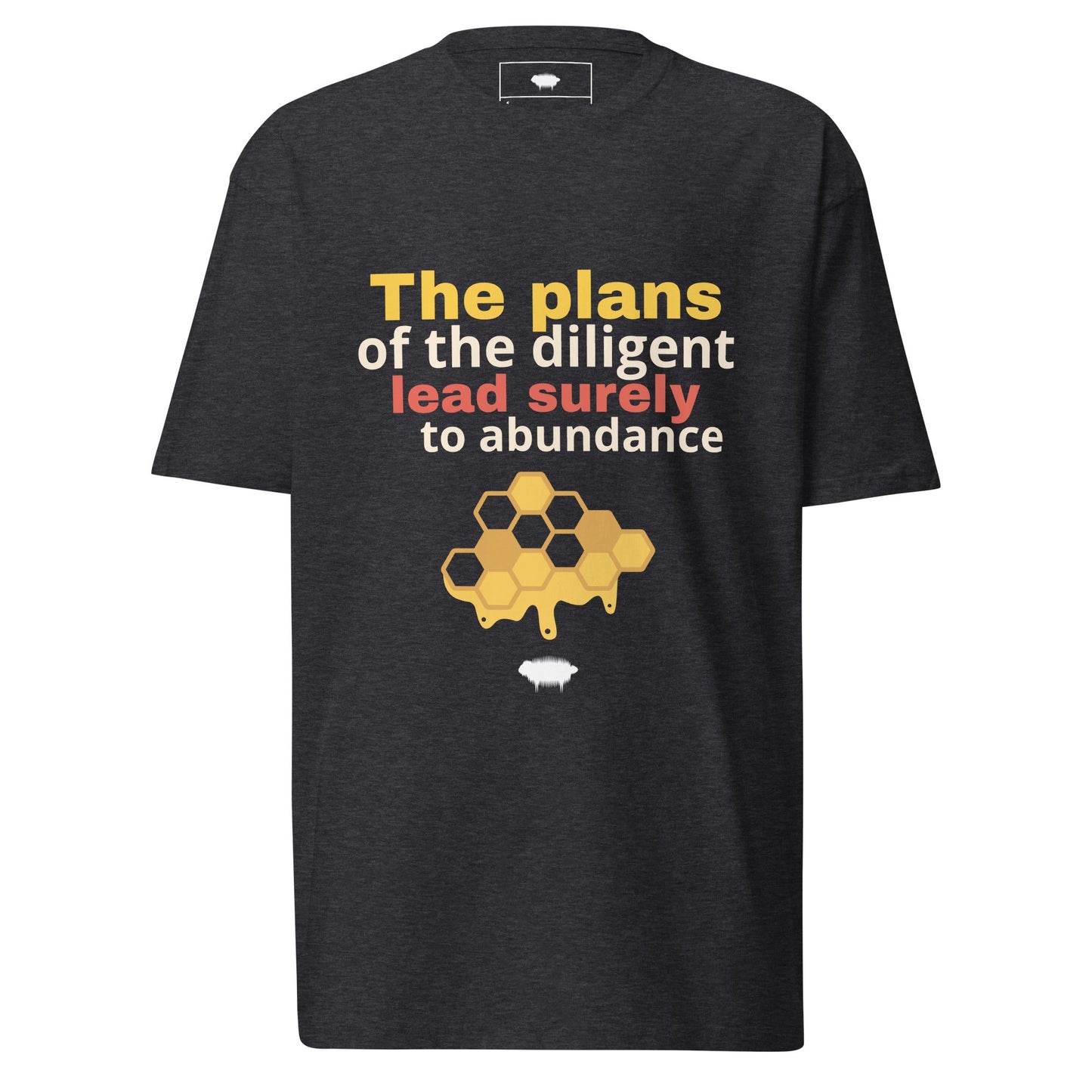 Men’s premium heavyweight tee - Proverbs 21:5 - Valiant Sheep Store