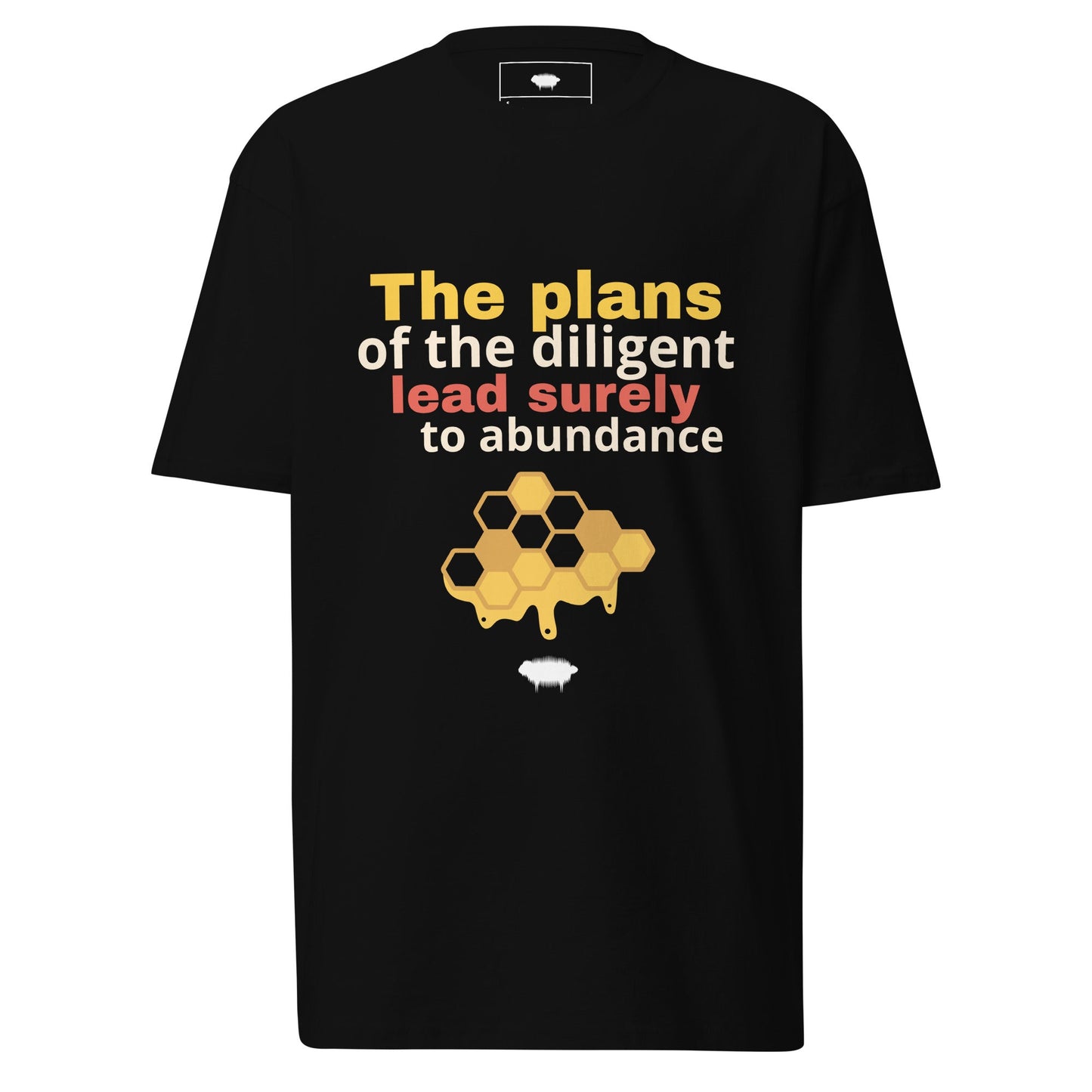 Men’s premium heavyweight tee - Proverbs 21:5 - Valiant Sheep Store