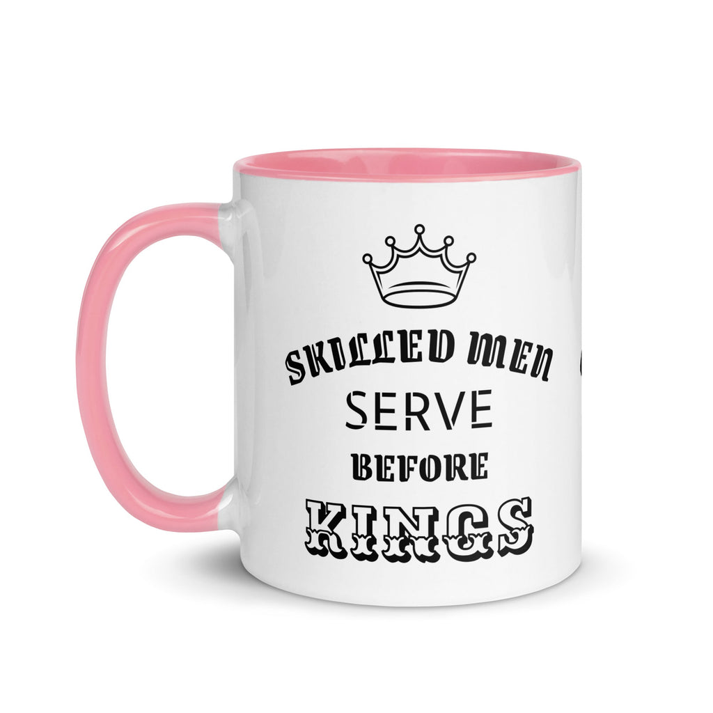 Mug with Color Inside - Proverbs 22:29 "Skilled Men Serve Before Kings" Orange - Valiant Sheep