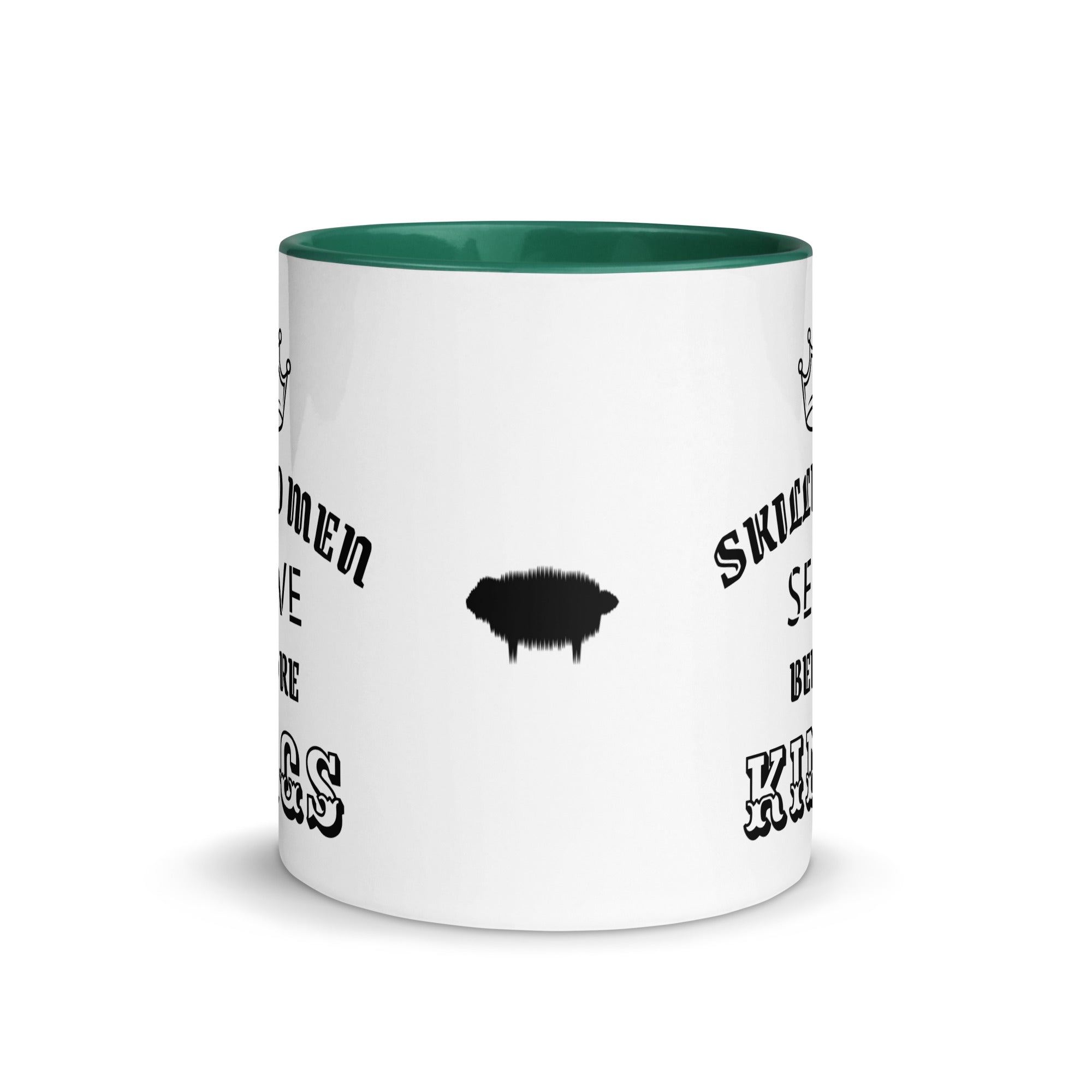 Mug with Color Inside - Proverbs 22:29 "Skilled Men Serve Before Kings" Black - Valiant Sheep