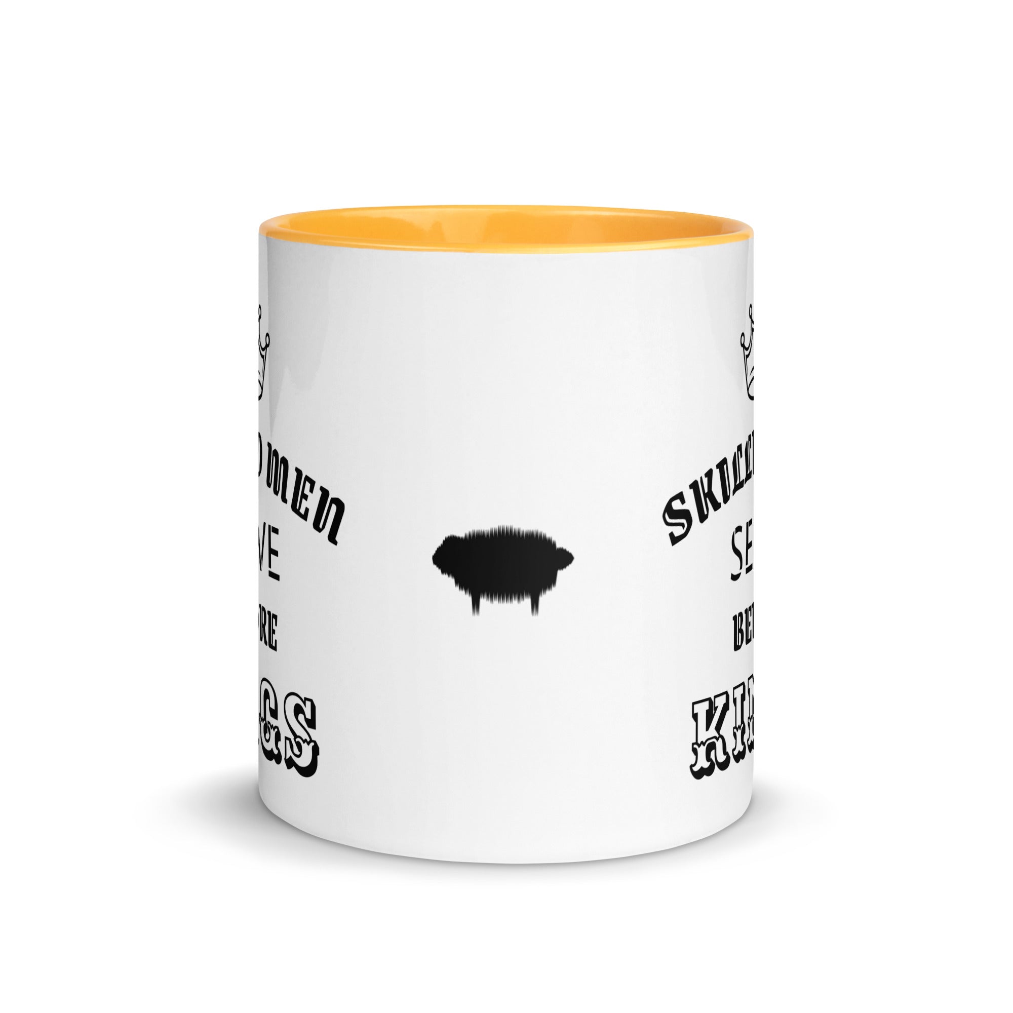 Mug with Color Inside - Proverbs 22:29 "Skilled Men Serve Before Kings" Dark green - Valiant Sheep