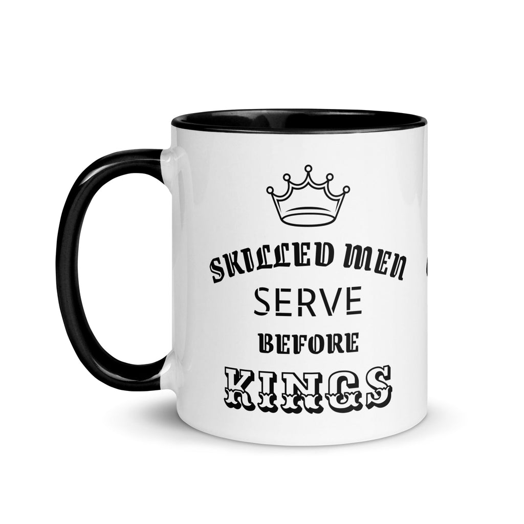Mug with Color Inside - Proverbs 22:29 "Skilled Men Serve Before Kings" Golden Yellow - Valiant Sheep