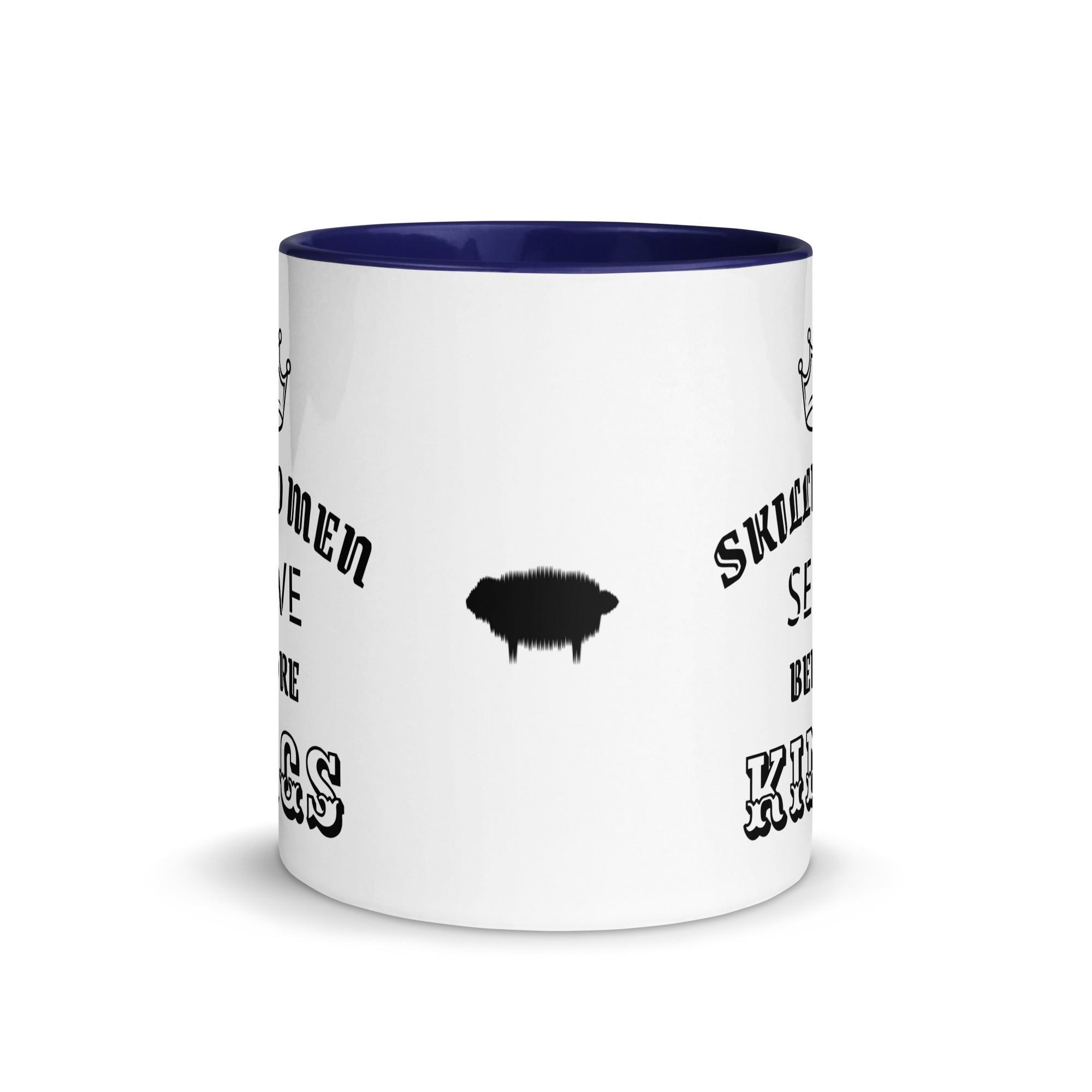Mug with Color Inside - Proverbs 22:29 "Skilled Men Serve Before Kings" Black - Valiant Sheep