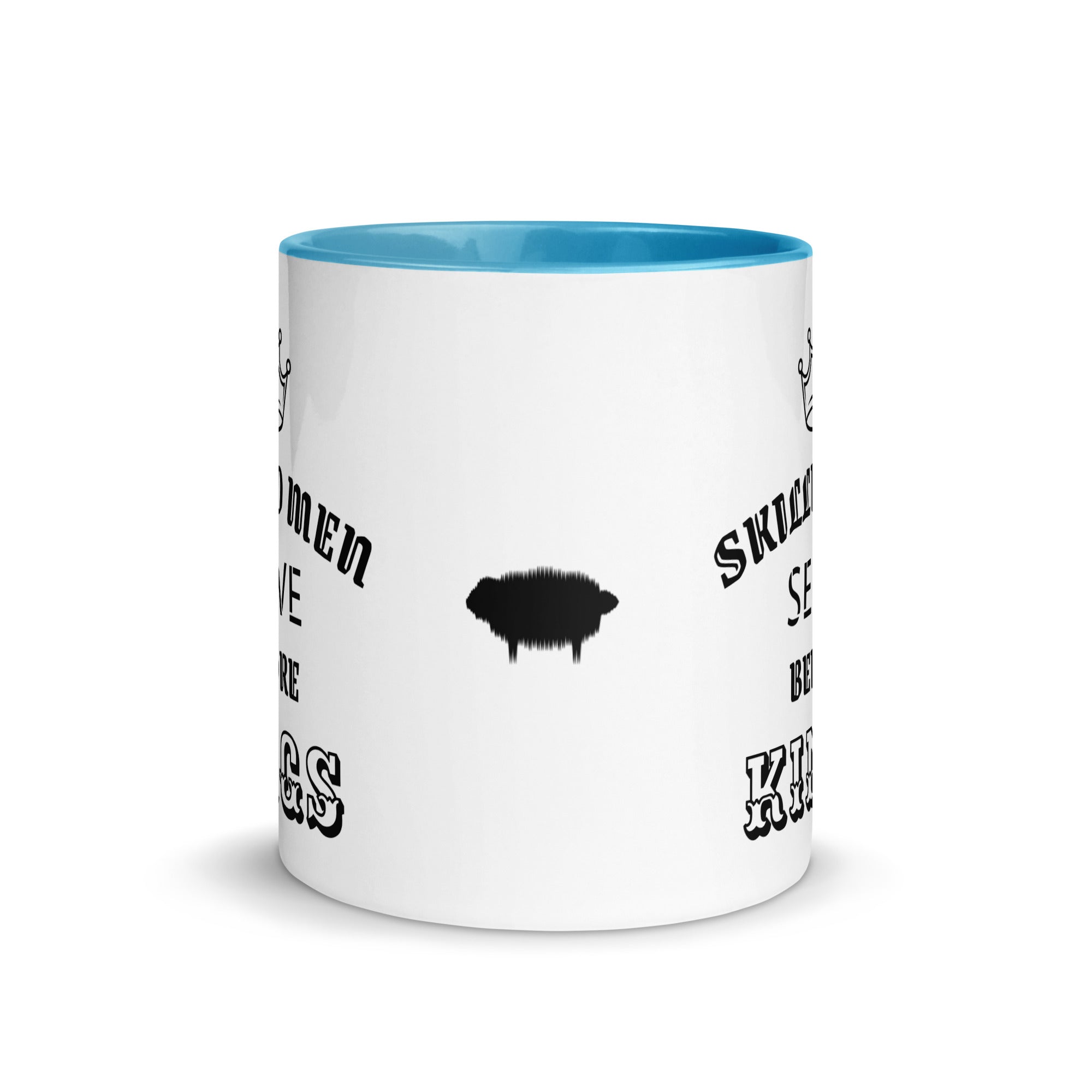 Mug with Color Inside - Proverbs 22:29 "Skilled Men Serve Before Kings" Black - Valiant Sheep