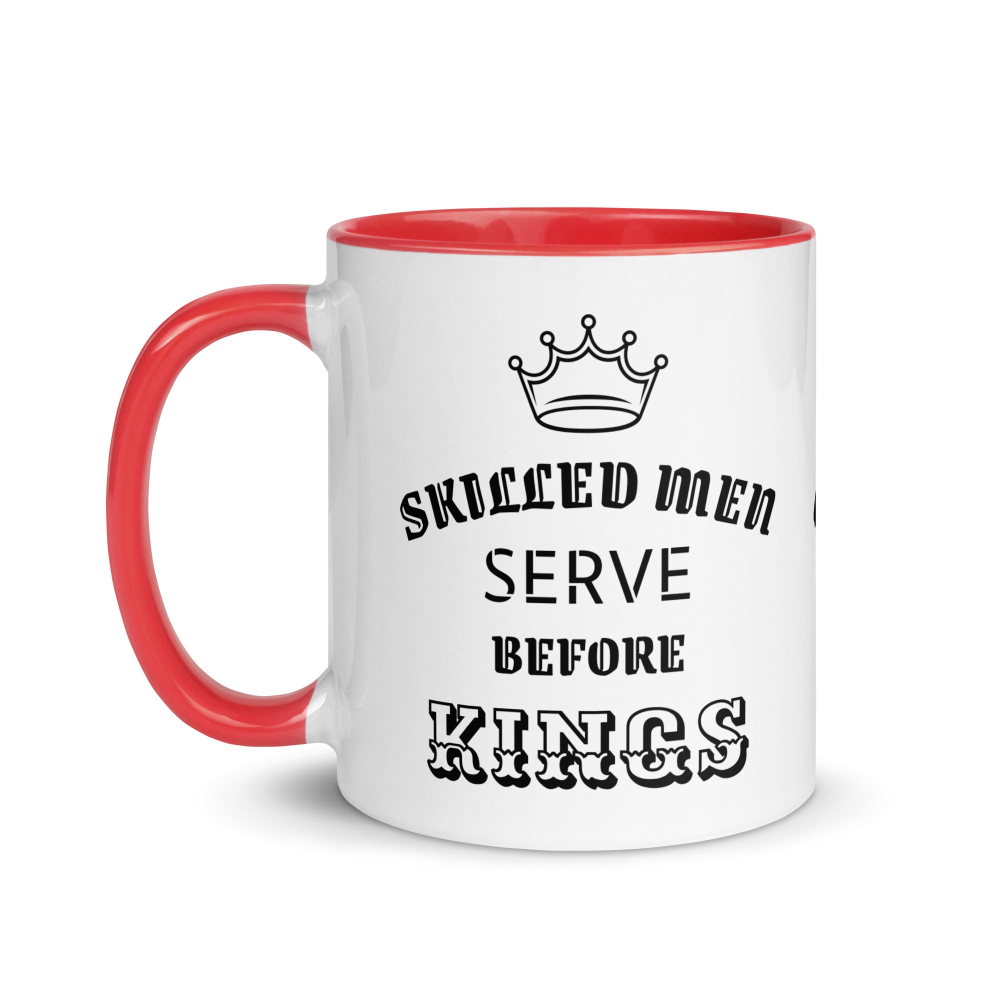 Mug with Color Inside - Proverbs 22:29 "Skilled Men Serve Before Kings" Pink - Valiant Sheep