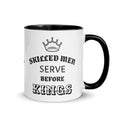 Mug with Color Inside - Proverbs 22:29 "Skilled Men Serve Before Kings" Black - Valiant Sheep