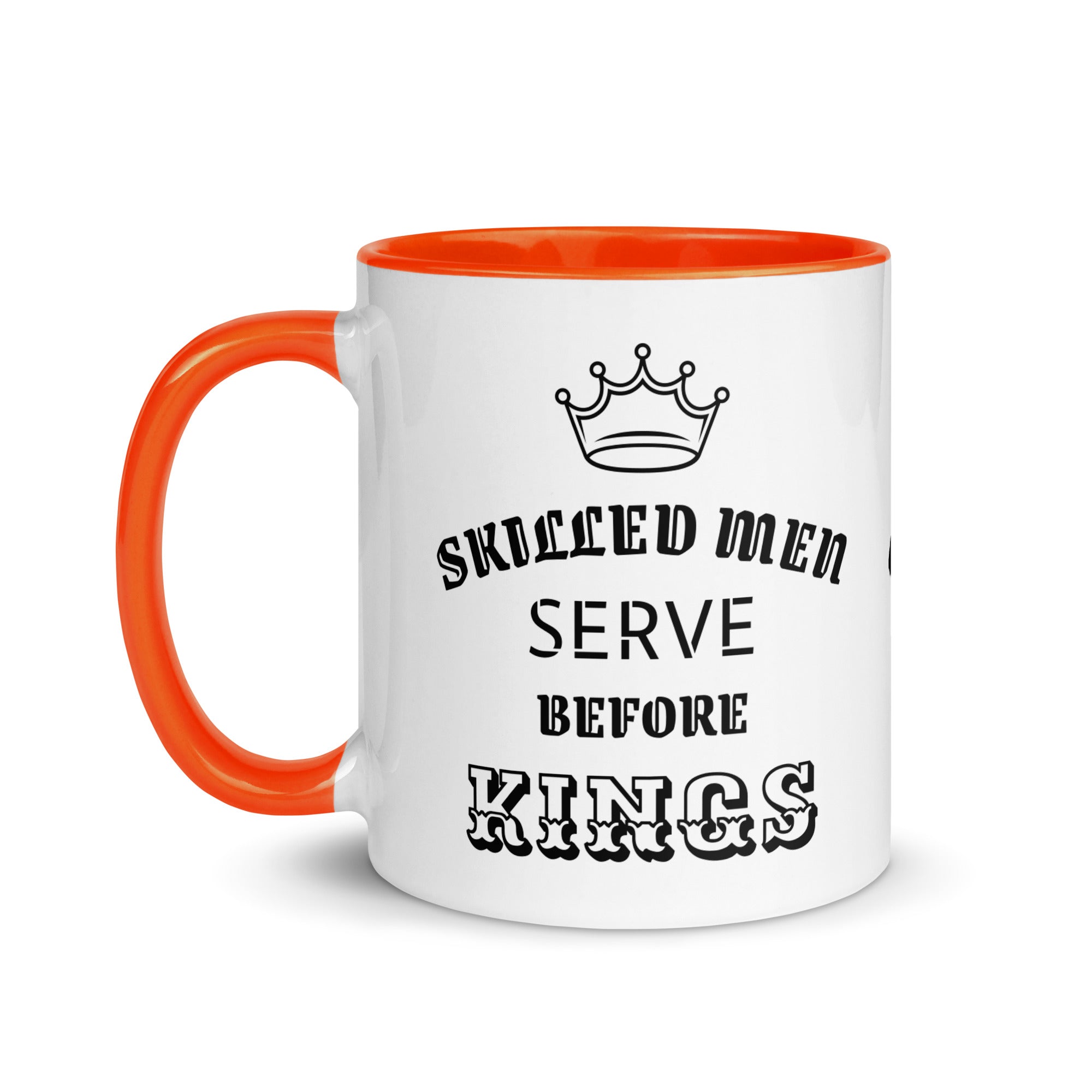 Mug with Color Inside - Proverbs 22:29 "Skilled Men Serve Before Kings" Green - Valiant Sheep