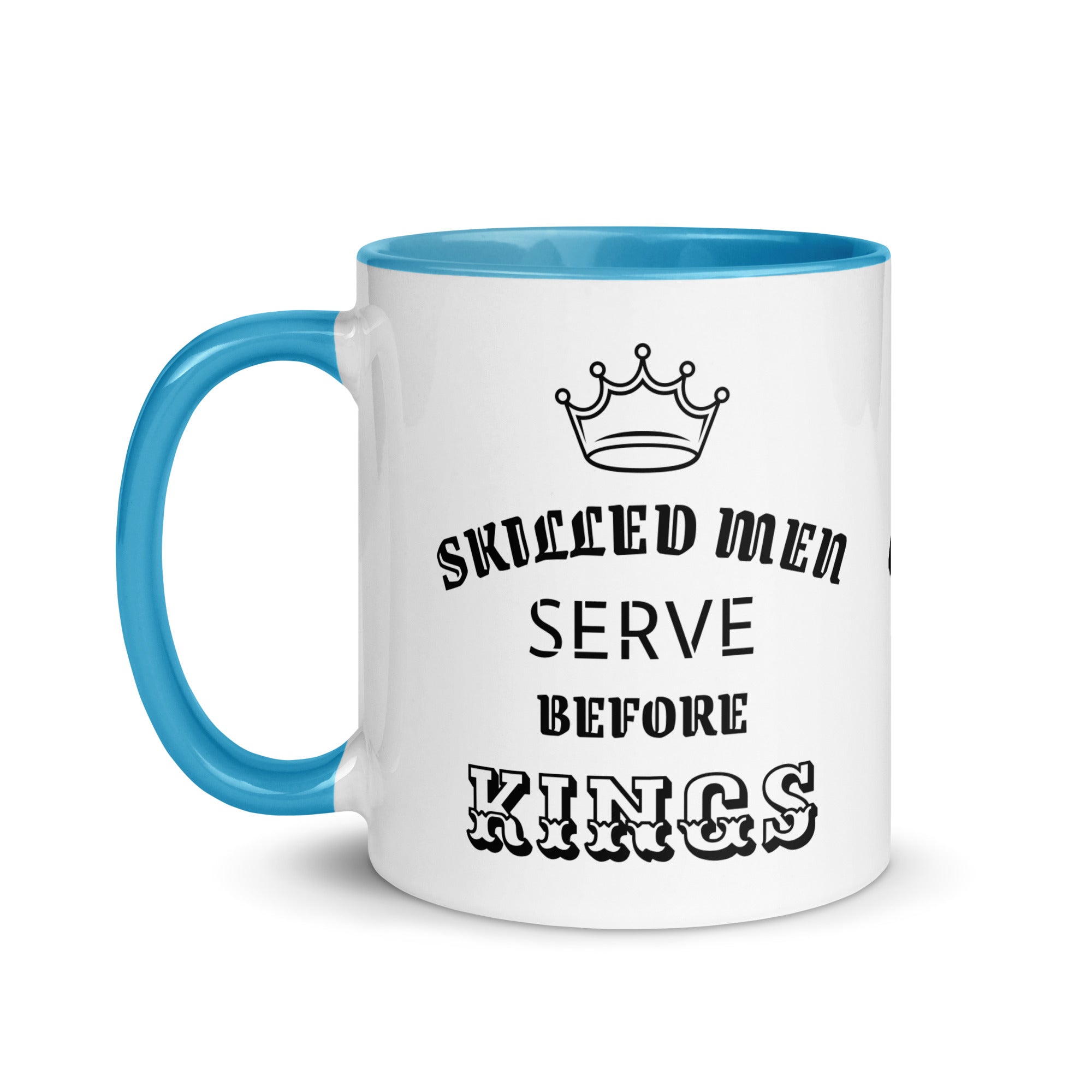 Mug with Color Inside - Proverbs 22:29 "Skilled Men Serve Before Kings" Golden Yellow - Valiant Sheep