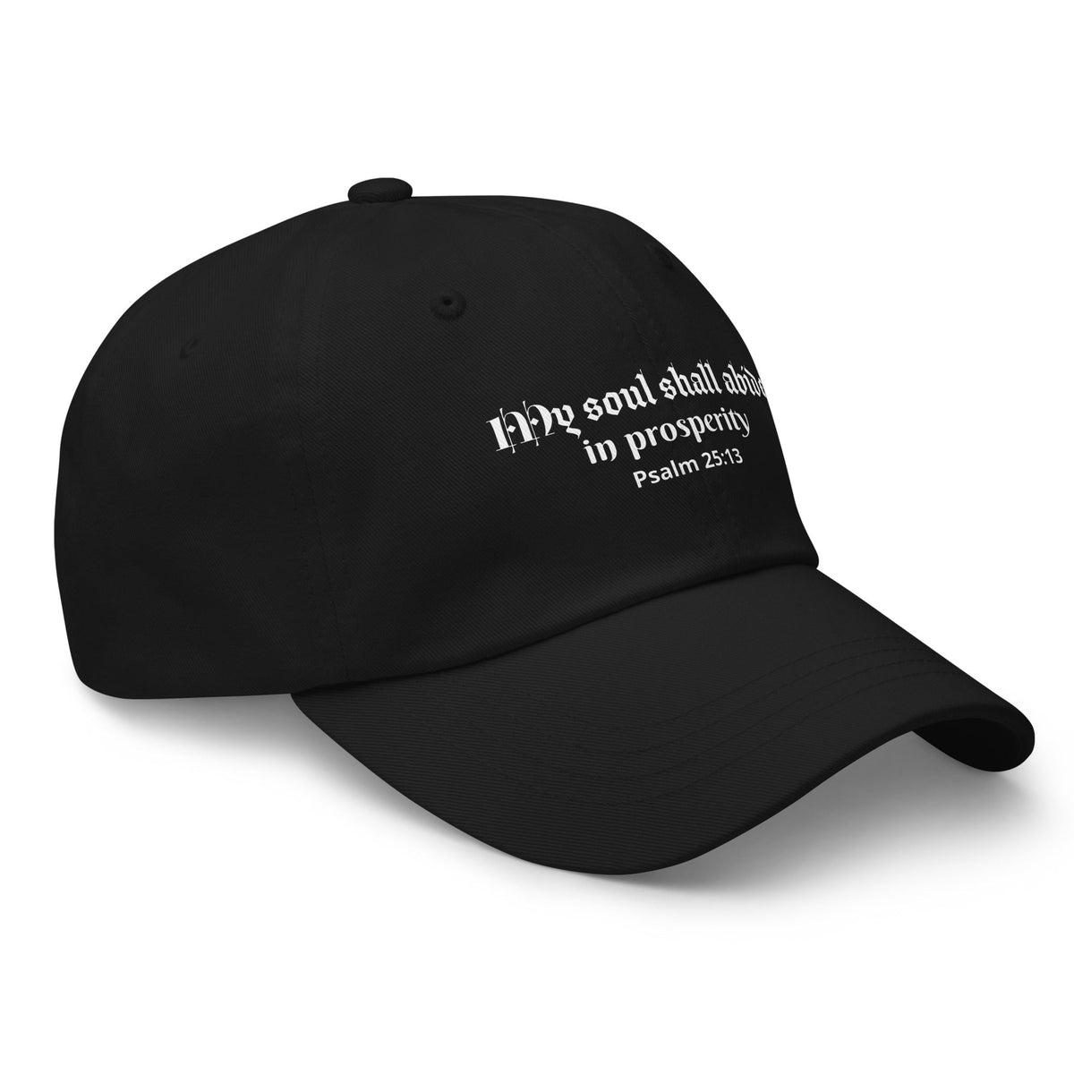 My Soul Shall Abide in Prosperity Psalm 25:13 - Classic Dad Hat for Determined Promise Carriers Black - Valiant Sheep Store