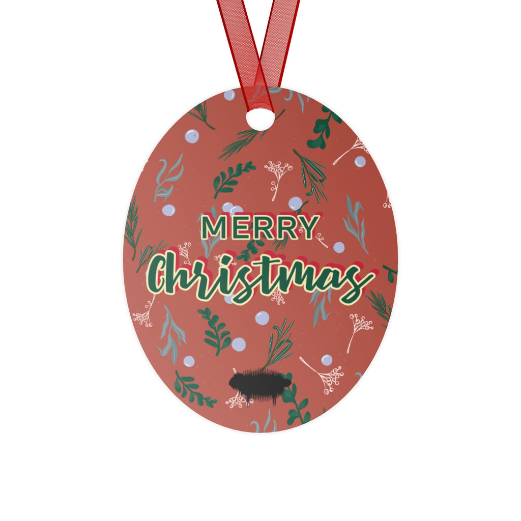 Personalized Metal Christmas Ornaments Oval - Valiant Sheep Store