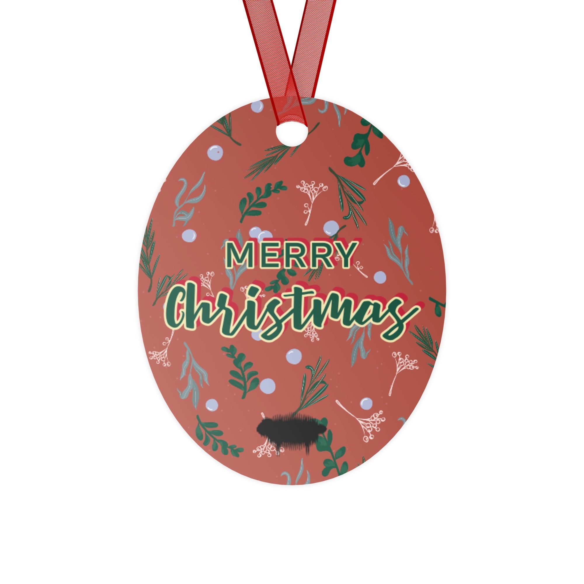 Personalized Metal Christmas Ornaments Oval - Valiant Sheep Store