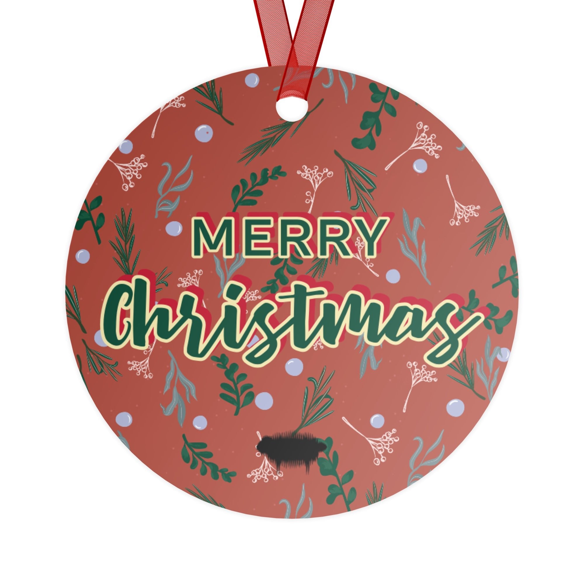 Personalized Metal Christmas Ornaments Round - Valiant Sheep Store